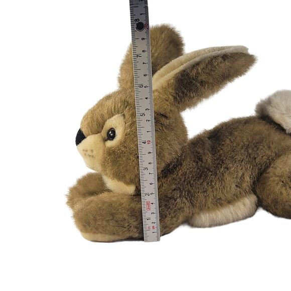 Realistic Brown Tan Rabbit Plush Bunny Stuffed Animal 11" long - Picture 8 of 11